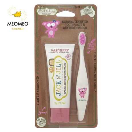 Set bàn chải và kem đánh răng hữu cơ Jack n Jill Úc cho bé