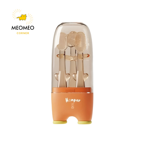 Bộ bàn chải chăm sóc răng miệng 3 in 1 cho bé Honper