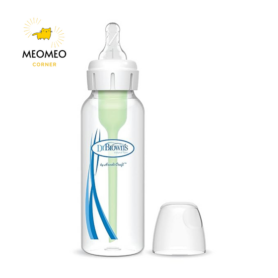 Bình sữa Dr. Brown cổ hẹp 120ml/250ml [Tuỳ Chọn Núm]