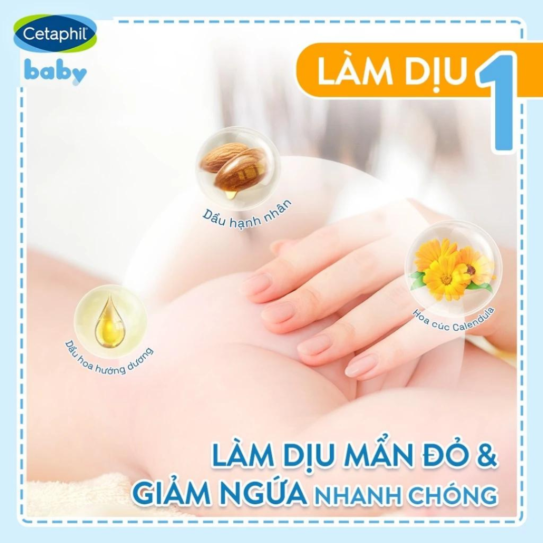 Kem Làm Dịu & Phòng Ngừa Hăm Tã Cetaphil Baby Diaper Cream Với Hoa Cúc Hữu Cơ