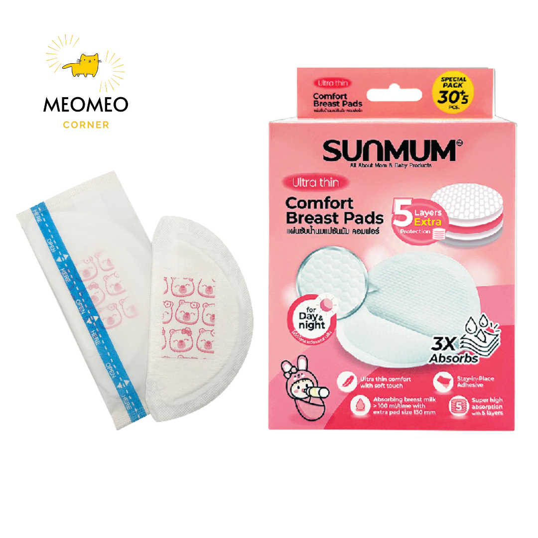 Miếng Lót Thấm Sữa Sunmum Breast Pad siêu thấm hộp 35 miếng