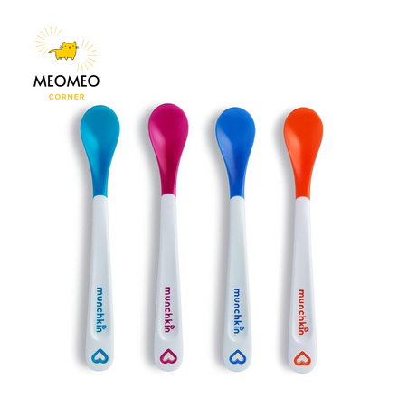 [Tách set] Thìa / Muỗng siêu mềm / báo nóng Munchkin cho bé