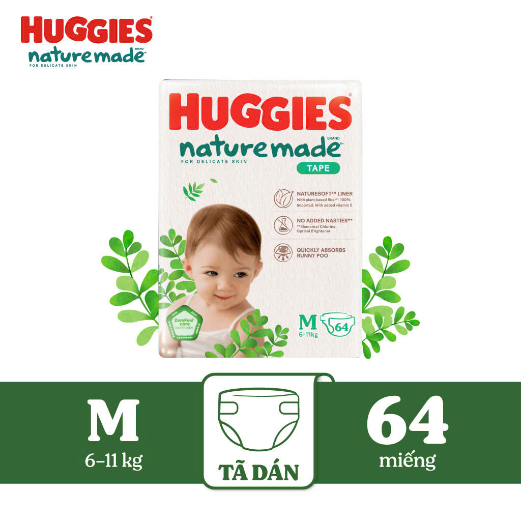 Tã bỉm quần Huggies Nature Made NB S M L XL XXL 3XL