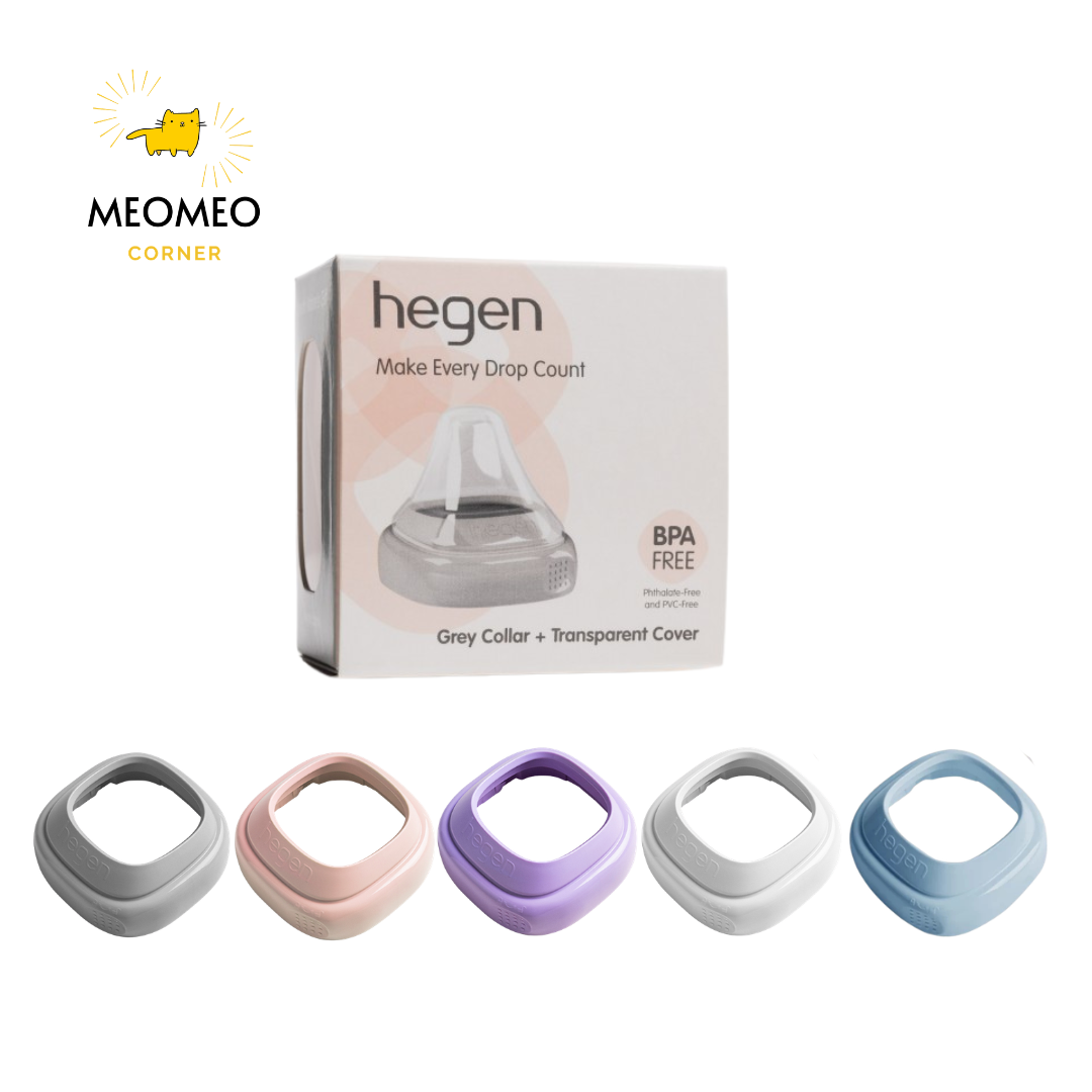 Bộ nắp đậy núm ti và Cổ nối bình sữa Hegen