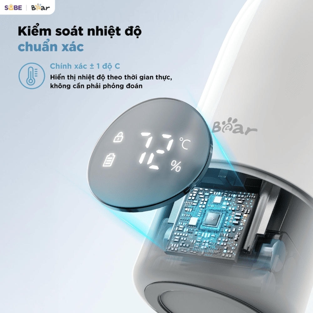 Bình đun và hâm nước pha sữa di động mini 0.5L Bear BKL-055EJ