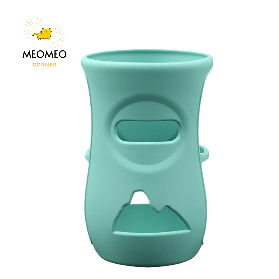 Bọc silicon bảo vệ bình sữa thủy tinh chống rơi vỡ Avent, Moyuum, Ubmom, Lansinoh, Pigeon vỏ silicon
