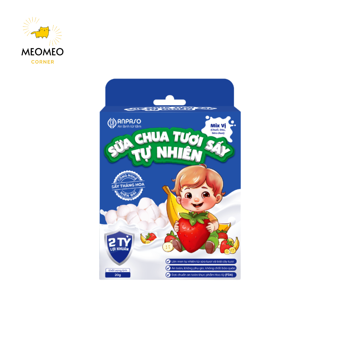 Sữa Chua Tươi Sấy Tự nhiên Anpaso cho bé từ 8 tháng Hộp 20g