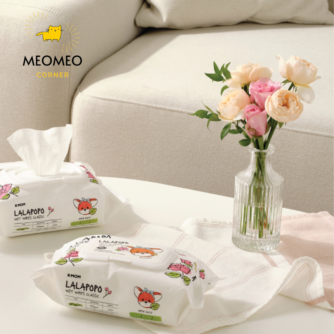 Khăn ướt thuần chay cao cấp K-mom Lalapopo