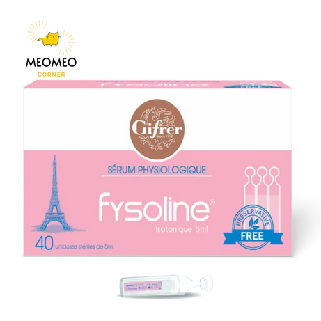 *Nước muối sinh lý Fysoline Gifrer - Vệ sinh mắt , mũi , miệng cho bé fysoline vàng & hồng