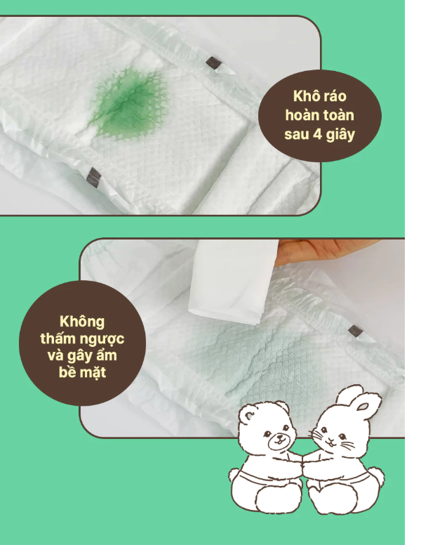[Miếng lẻ] Bỉm Momo Rabbit – Bản Friends | Mềm mại, thấm hút tốt, nâng niu làn da bé