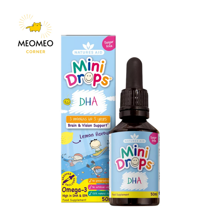DHA Drop Nature Aid DHA Mini Drops Anh 50ml cho bé