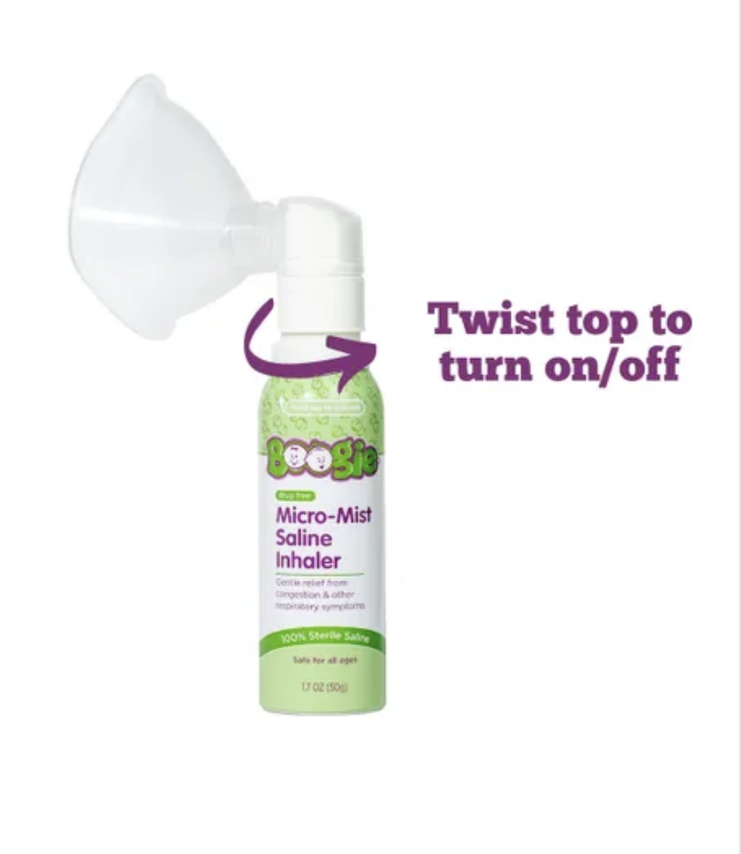 Xịt nước muối dạng phun sương Boogie Micro mist Saline Inhaler 50g cho bé từ sơ sinh