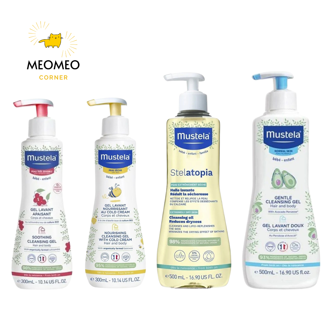 Sữa Tắm Gội Da Thường & Da Nhạy Cảm Mustela Gentle Cleansing Dạng Gel