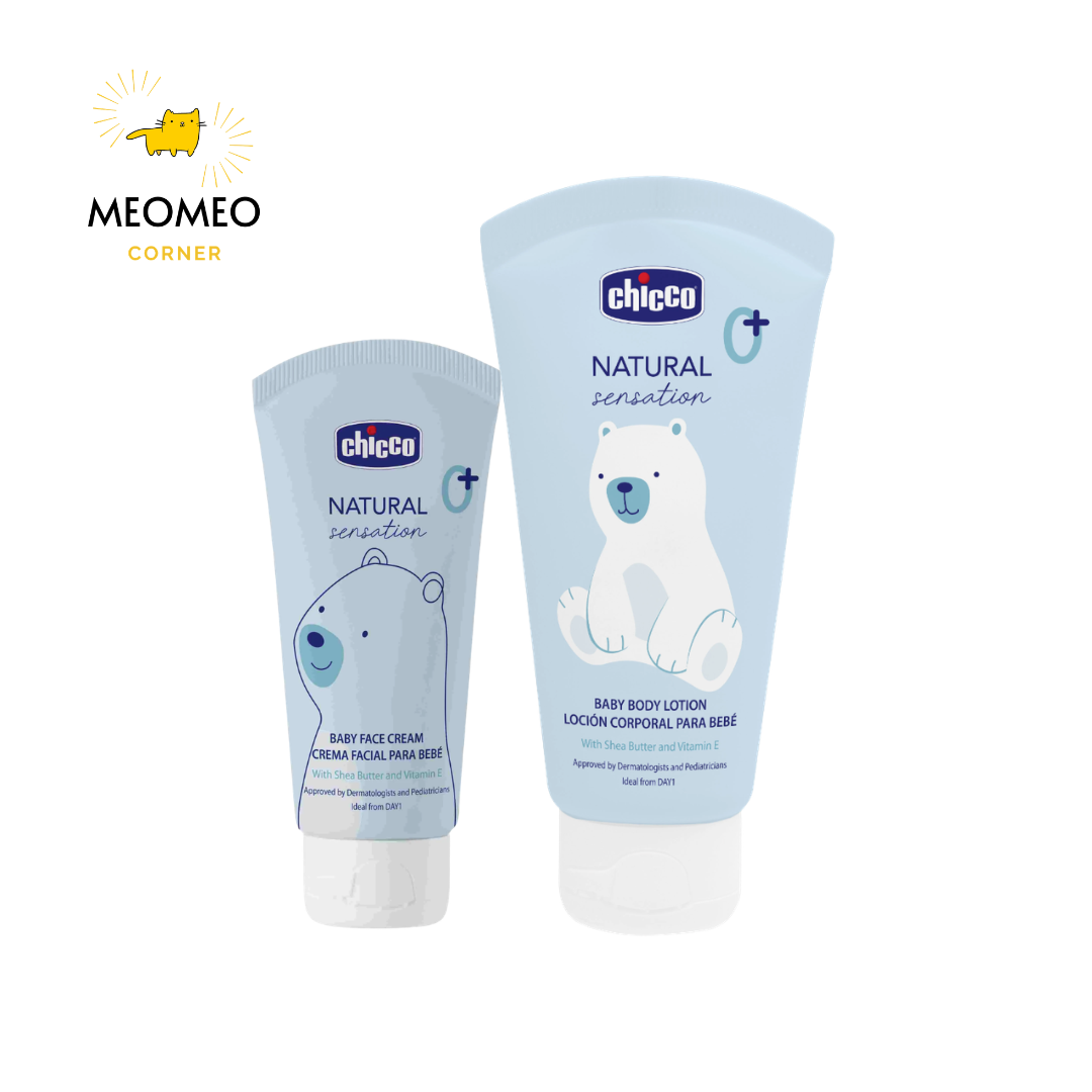 Dưỡng ẩm chiết xuất Bơ hạt mỡ & Vitamin E Chicco Natural Sensation 0M+