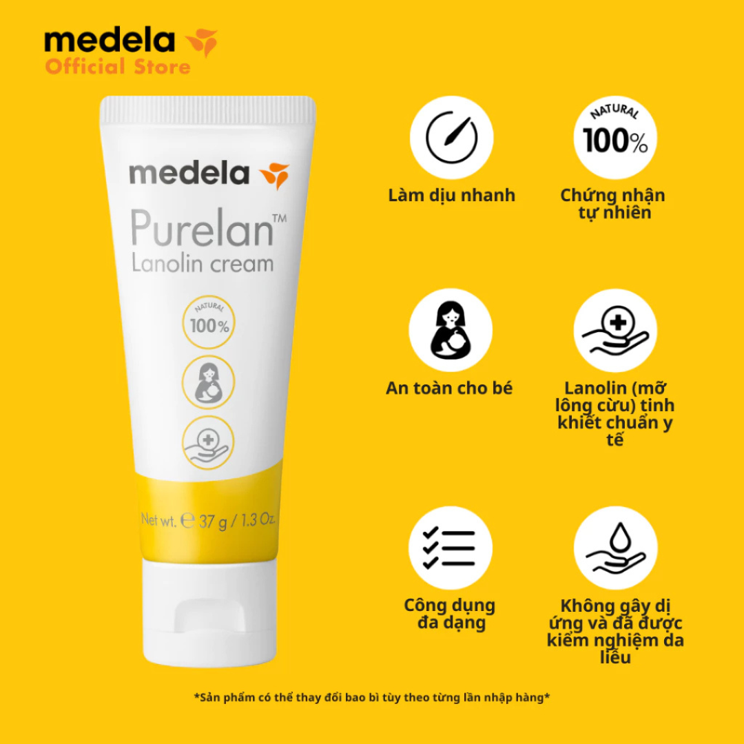 Kem Purelan™ Medela - Kem bôi nứt cổ gà, khô da