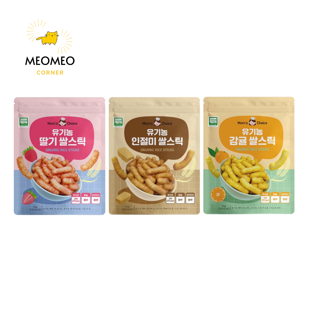 Bánh gạo lứt ăn dặm Mom's Choice dạng que cho bé từ 6m+ 30g