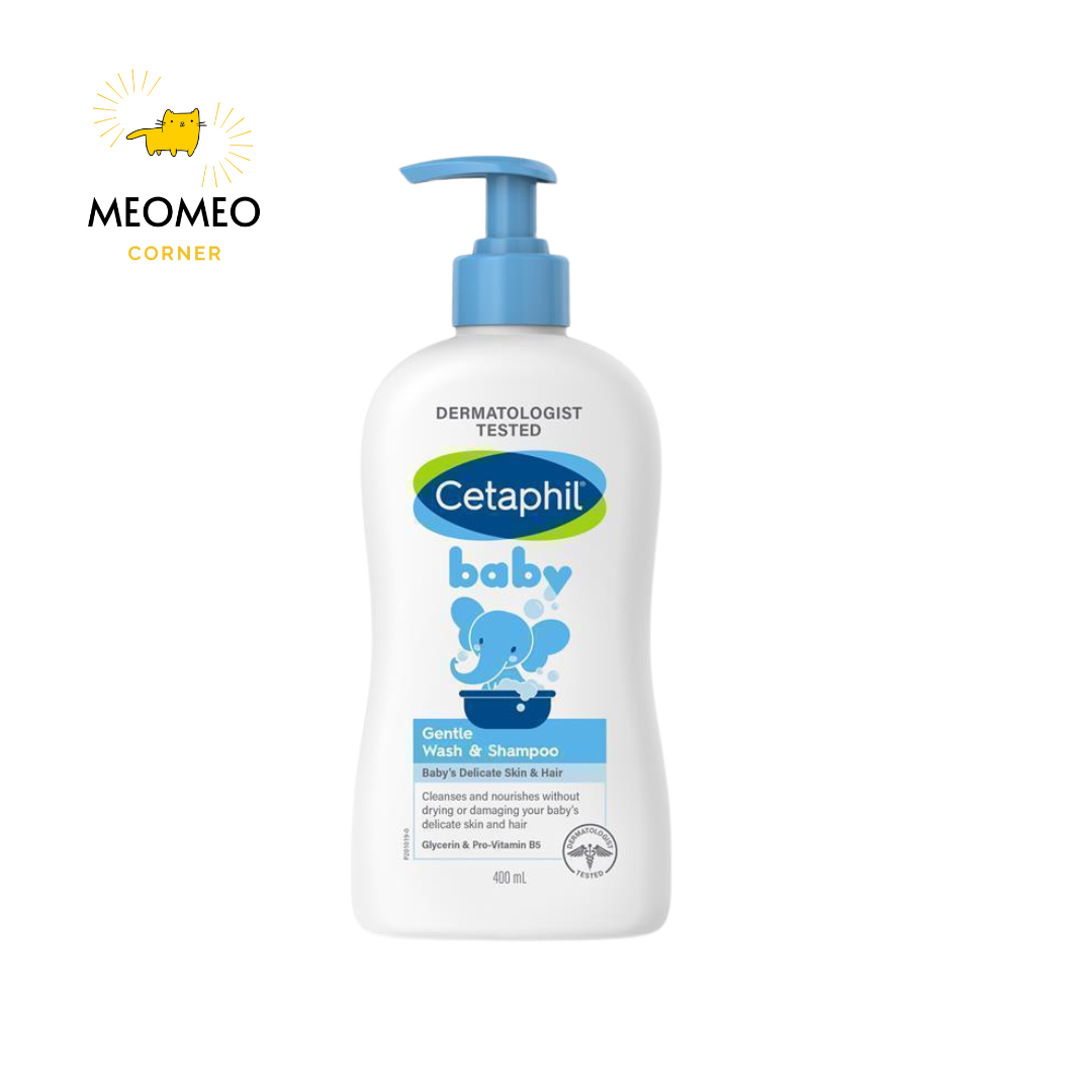 Sữa tắm gội Cetaphil Baby Gentle Wash & Shampoo cho bé 400ml