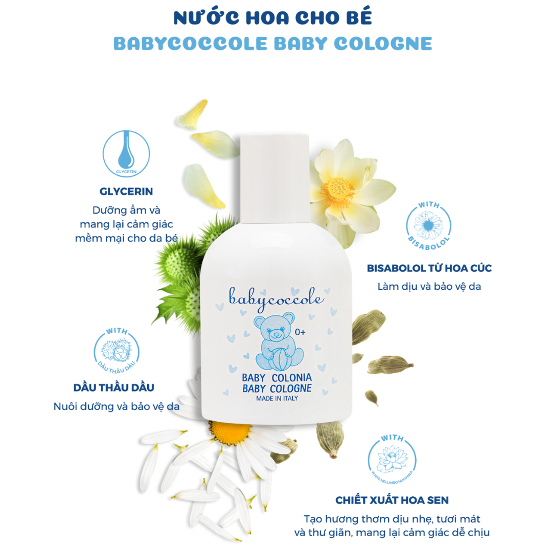 Nước hoa chiết xuất hoa sen Babycoccole 0M+ 50ml