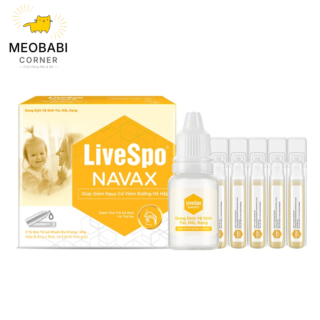 Dung Dịch Vệ Sinh Tai, Mũi, Họng LiveSpo NAVAX cho bé
