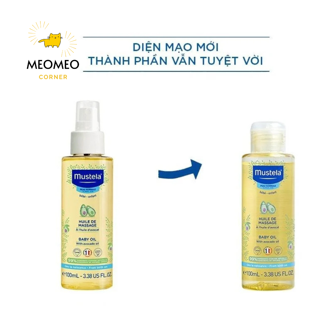 Dầu mát xa Massage Cho Trẻ Từ Sơ Sinh Mustela 100ml