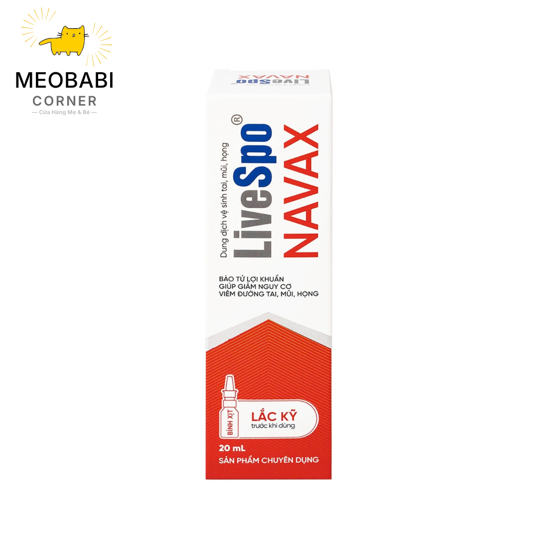 Dung Dịch Vệ Sinh Tai, Mũi, Họng LiveSpo NAVAX chuyên dụng cho bé