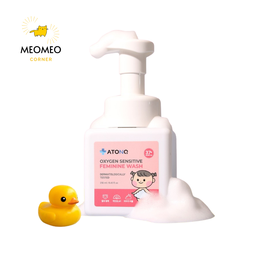 Dung Dịch Vệ Sinh Vùng Kín Dạng Bọt Oxygen Atono2 Cho Bé Từ 37 tháng 250ml