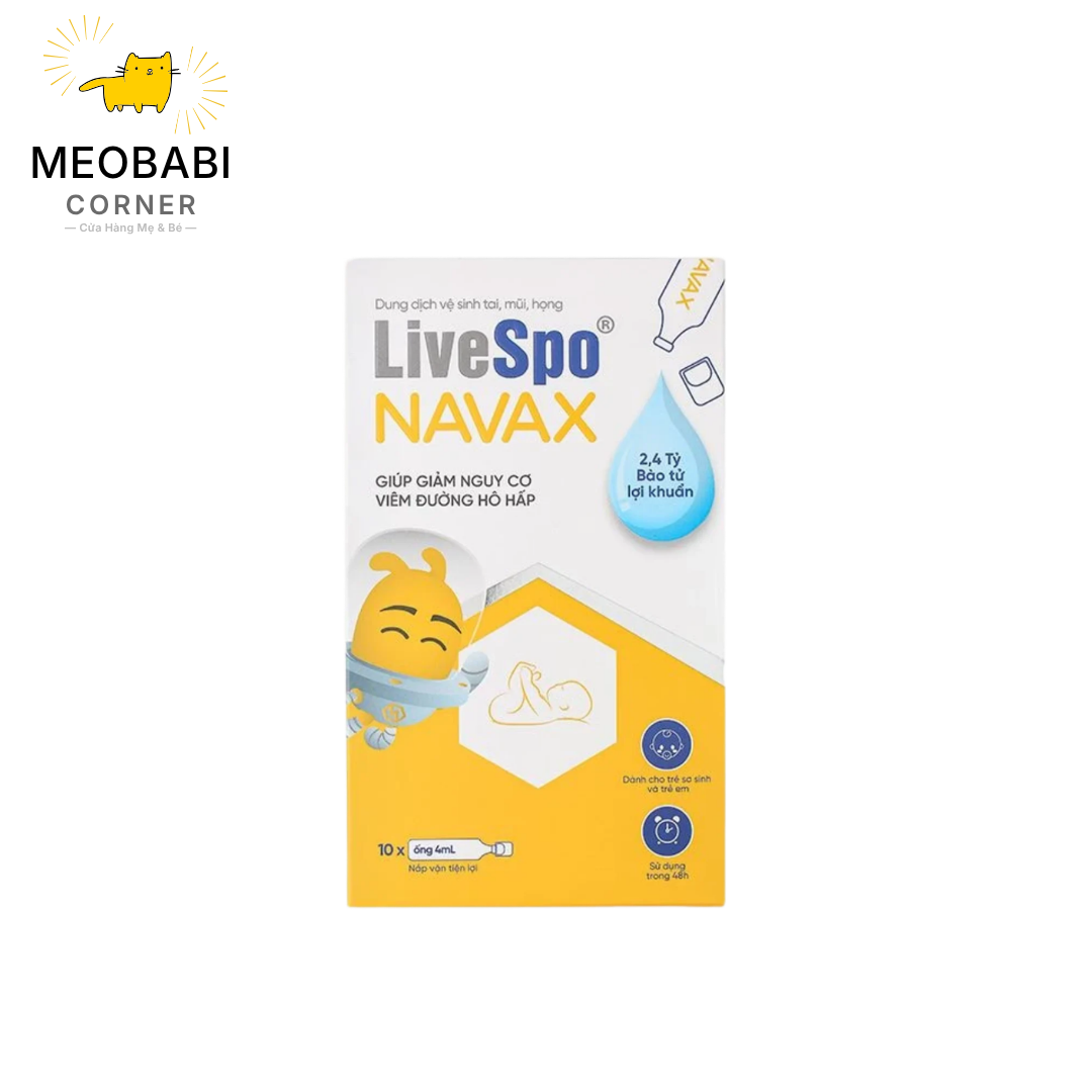Dung Dịch Vệ Sinh Tai, Mũi, Họng LiveSpo NAVAX cho bé