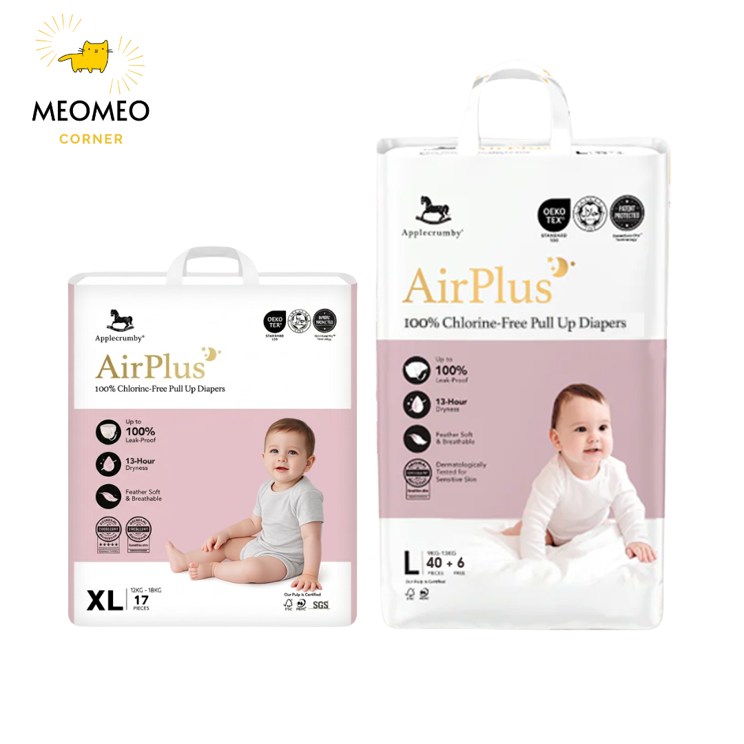 Tã bỉm đêm Applecrumby Airplus Overnight Mega Pull Ups S M L XL XXL