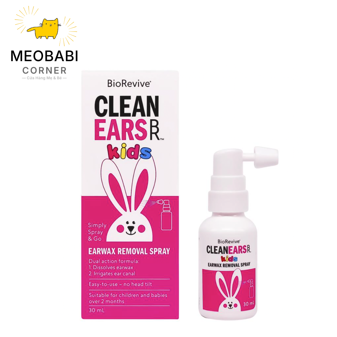 Xịt tan ráy tai cho bé Cleanears Baby 30ml