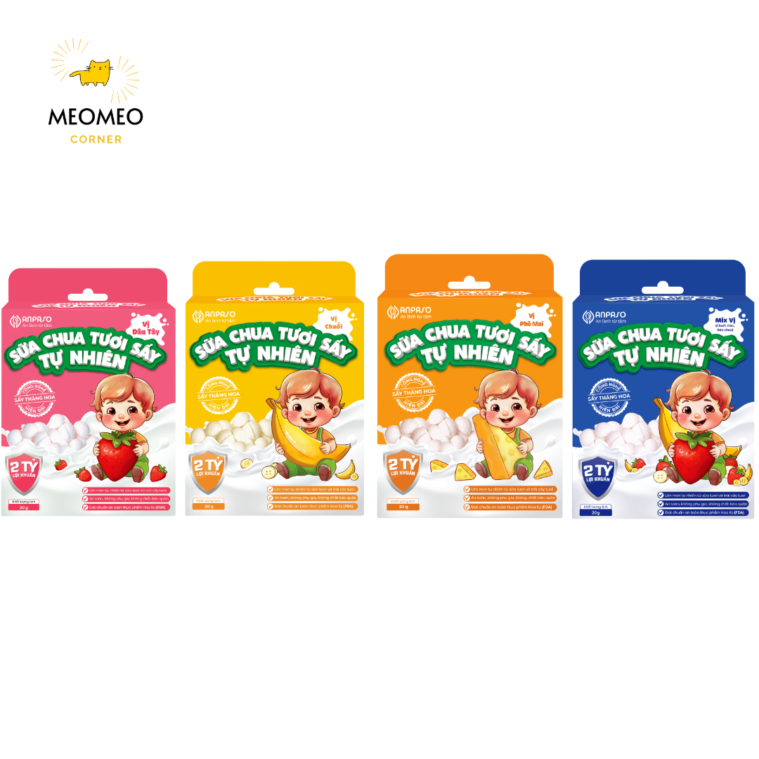 Sữa Chua Tươi Sấy Tự nhiên Anpaso cho bé từ 8 tháng Hộp 20g