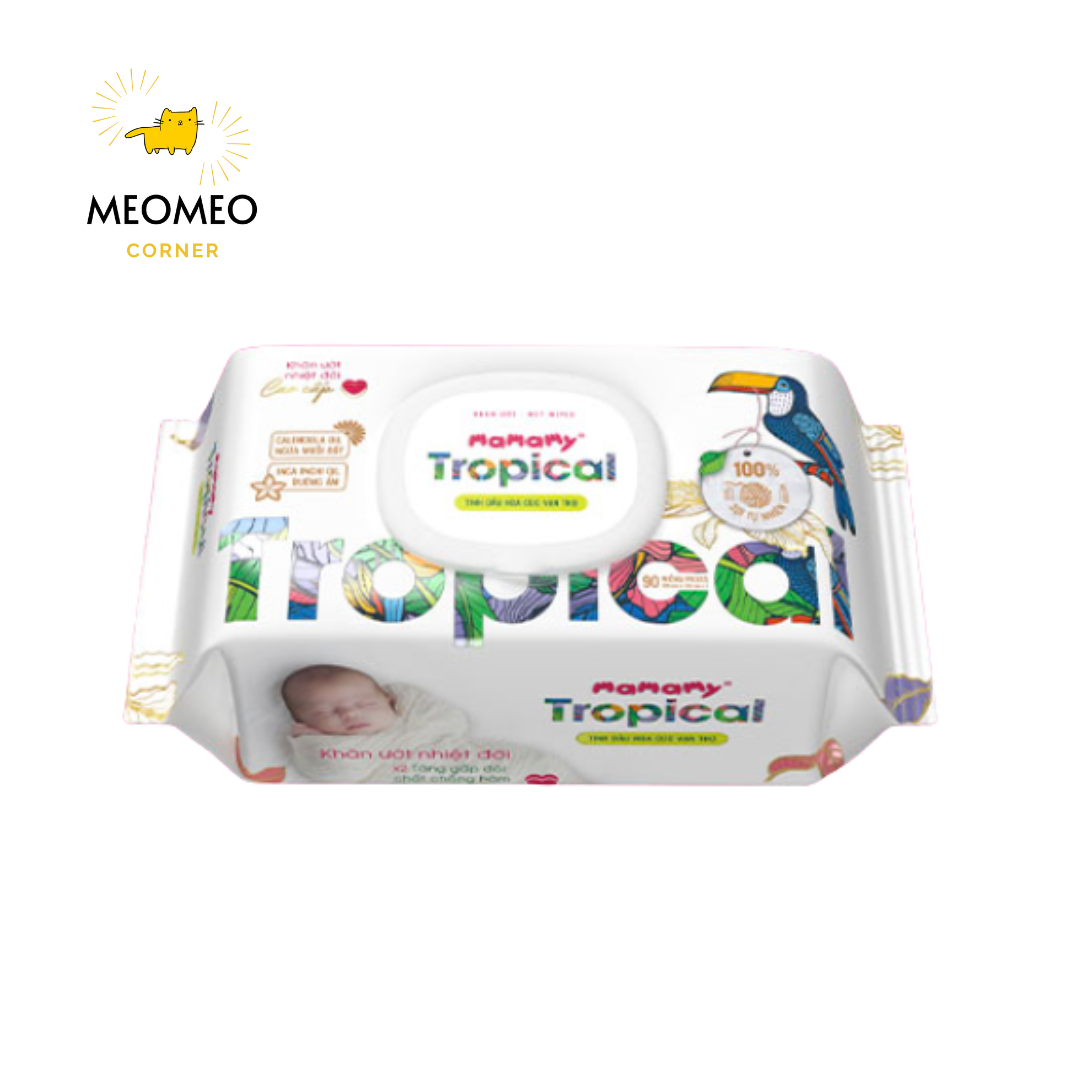 Khăn ướt không mùi Mamamy Tropical 90 tờ