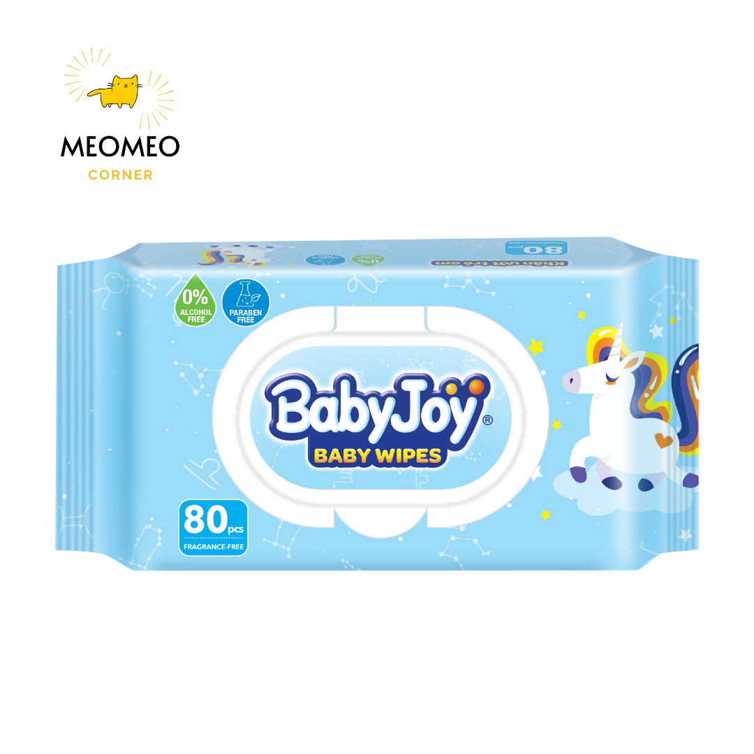 Khăn ướt không mùi BabyJoy 80 tờ