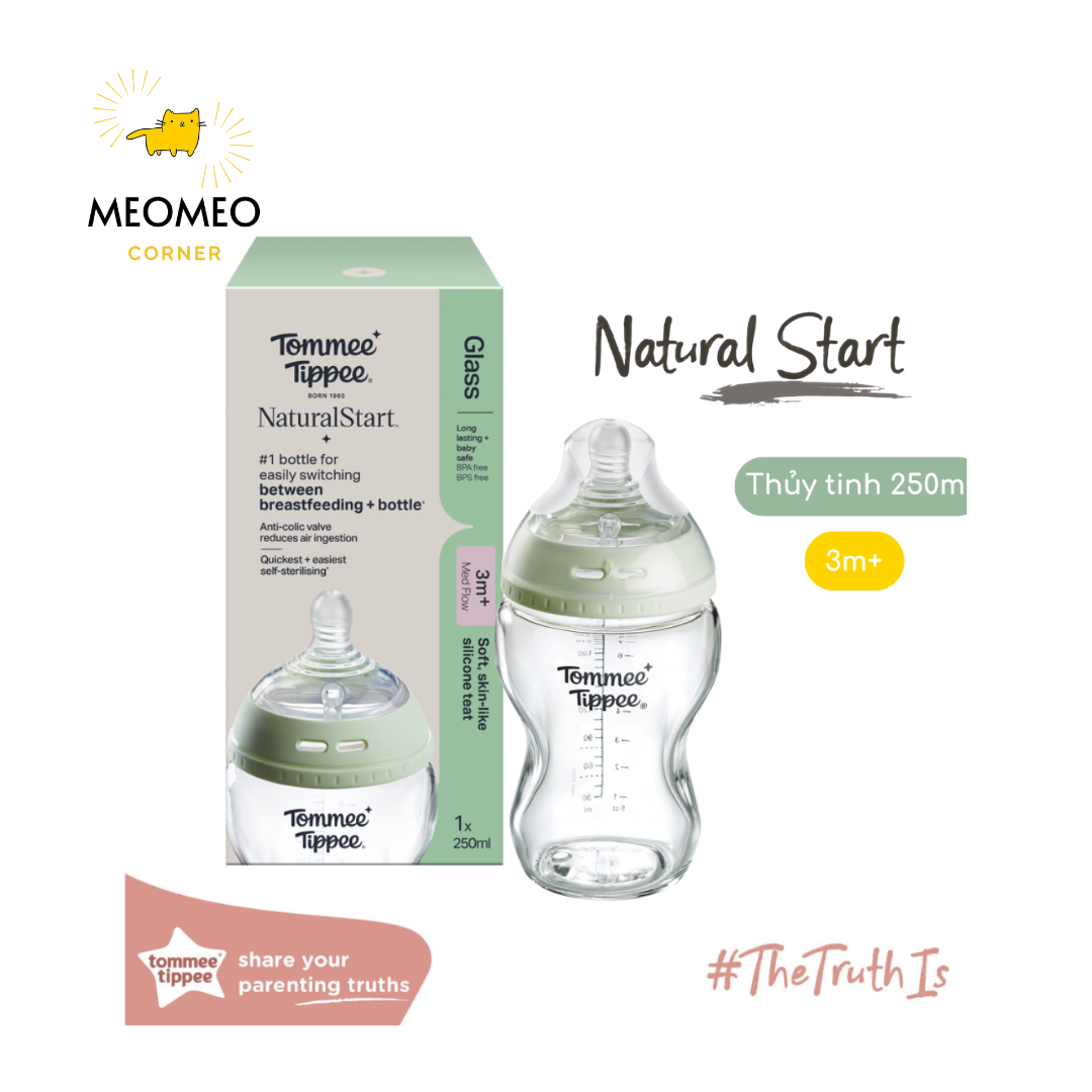 Bình sữa thuỷ tinh Tommee Tippee Natural Start