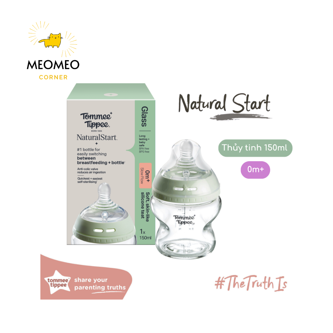 Bình sữa thuỷ tinh Tommee Tippee Natural Start