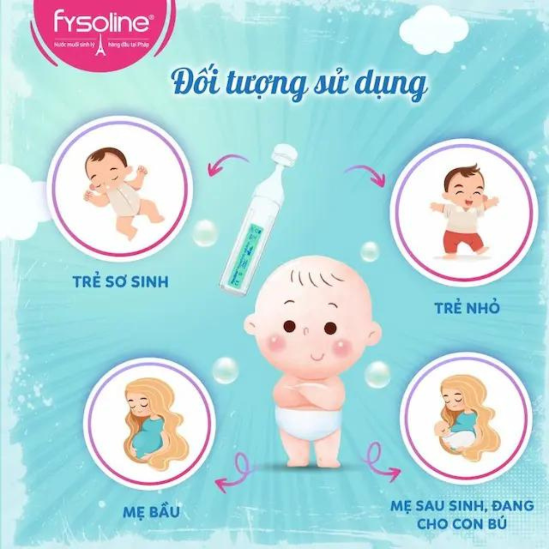 Nước muối ưu trương Fysoline Hypertonic - hỗ trợ viêm mũi, nghẹt mũi cho bé - Muối Xanh