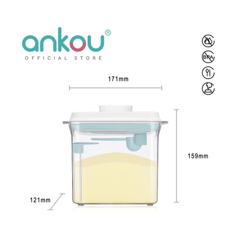 Hộp Đựng Sữa Bột Chống Ẩm Ankou, Hộp Trữ Sữa Cho Bé Hút Chân