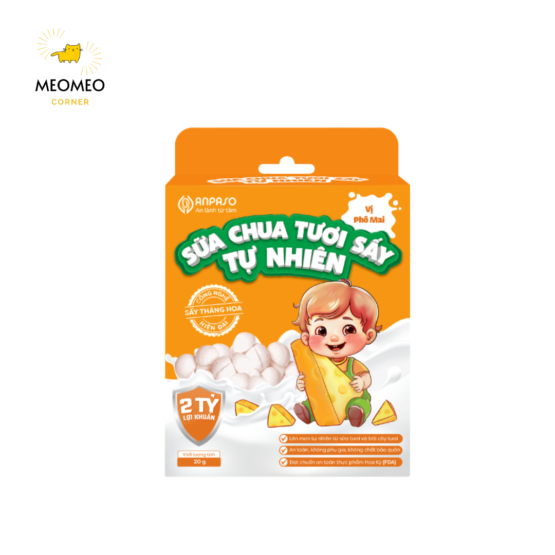 Sữa Chua Tươi Sấy Tự nhiên Anpaso cho bé từ 8 tháng Hộp 20g