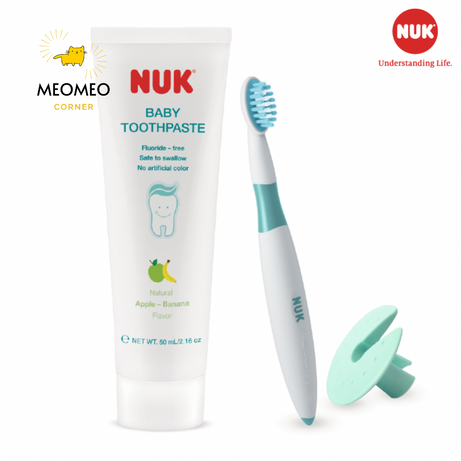 Set Bàn chải và kem đánh răng chống hóc Nuk cho bé