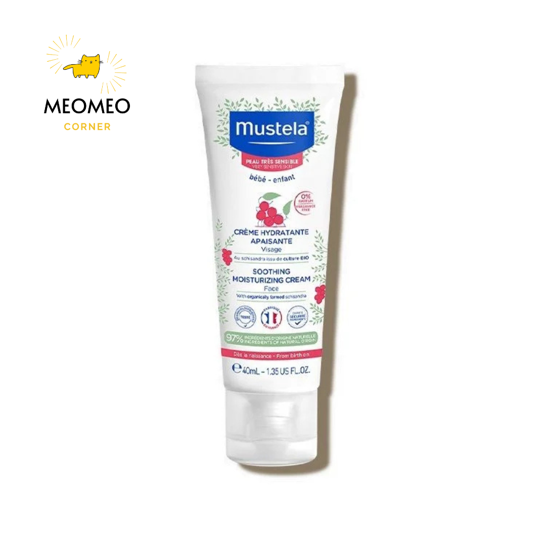 Kem Dưỡng Mặt Da Rất Nhạy Cảm Mustela Soothing Moisturizing Face Cream 40ml