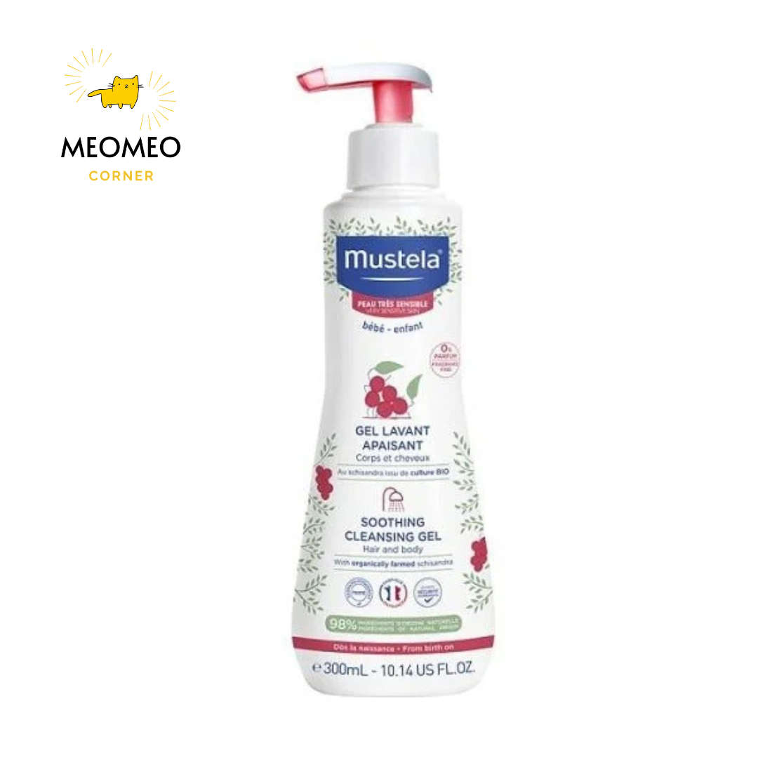Sữa Tắm Gội Da Nhạy Cảm Mustela Soothing Cleansing Gel 300ml