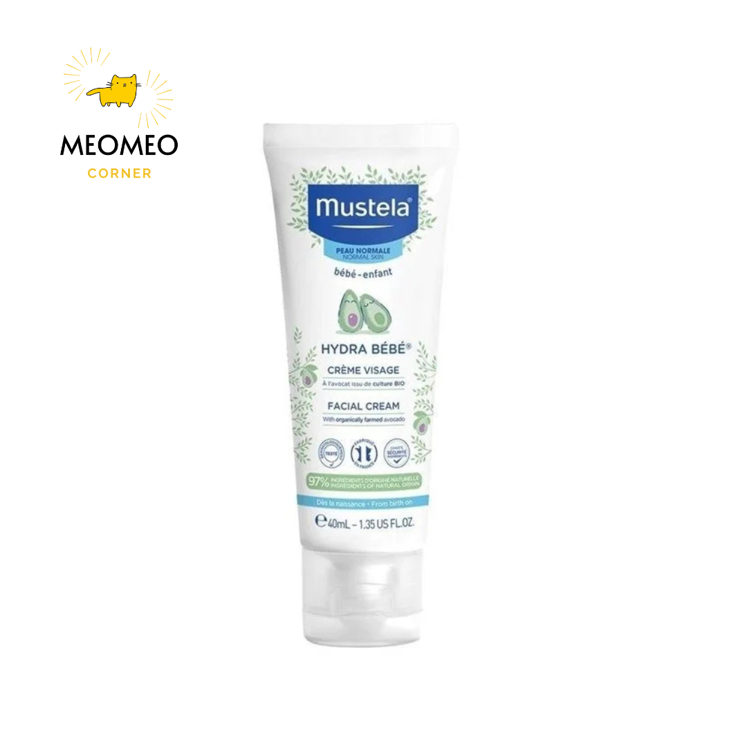 Kem Dưỡng Mặt Da Thường Mustela Hydra Bebe Facial Cream 40ml