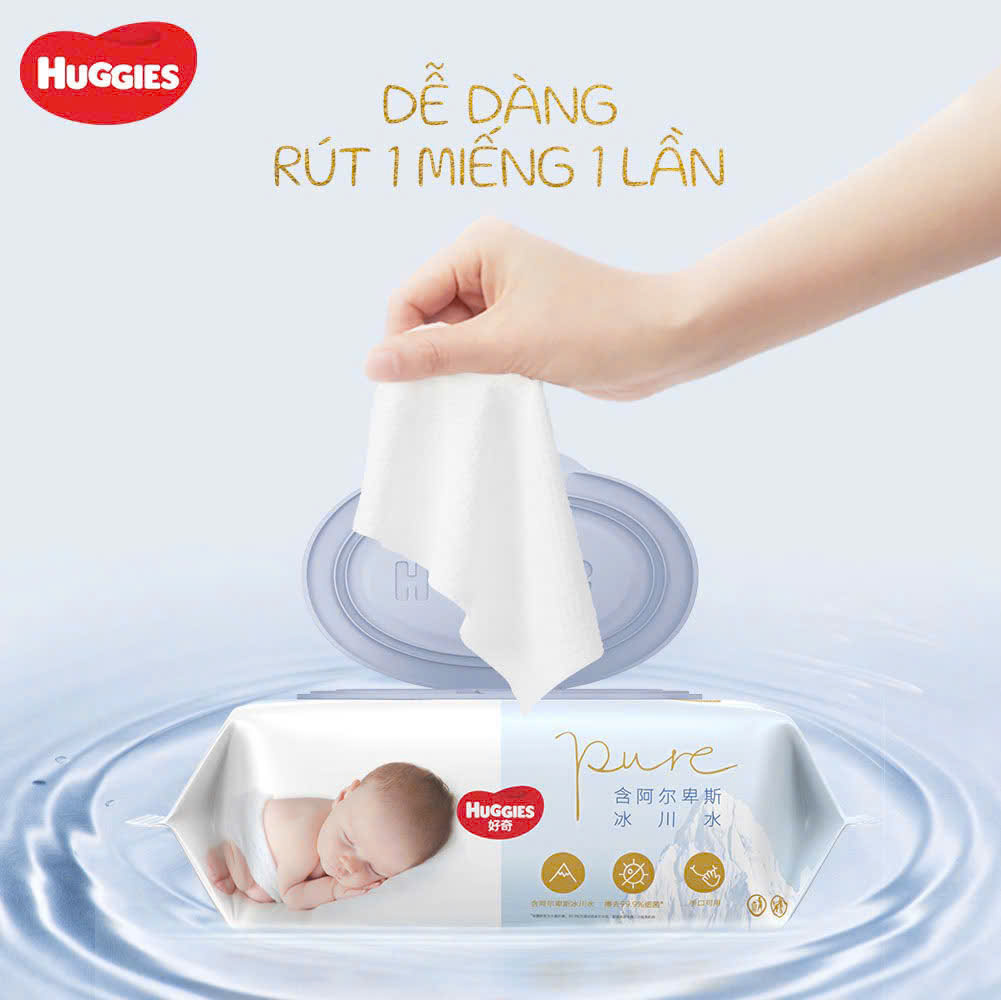 Khăn ướt Huggies Golden Wet Wipes 80 miếng