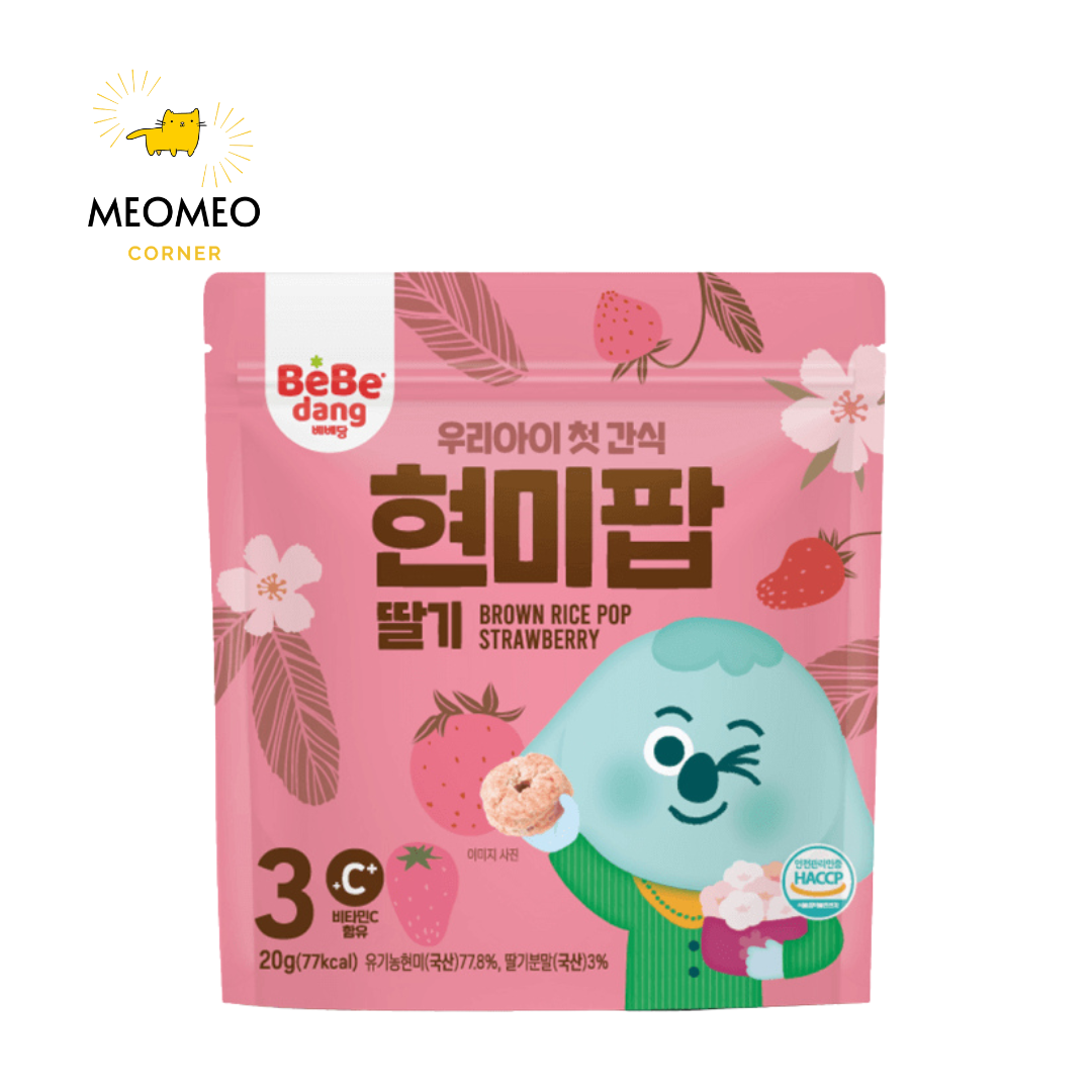 Bánh gạo ăn dặm hình vòng tròn Bebedang cho bé từ 12 tháng