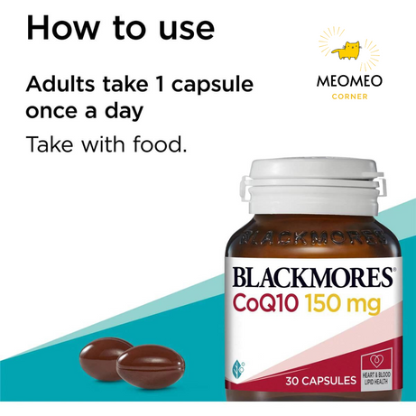 Viên uống bổ tim mạch Blackmores CoQ10 150mg của Úc 30 viên