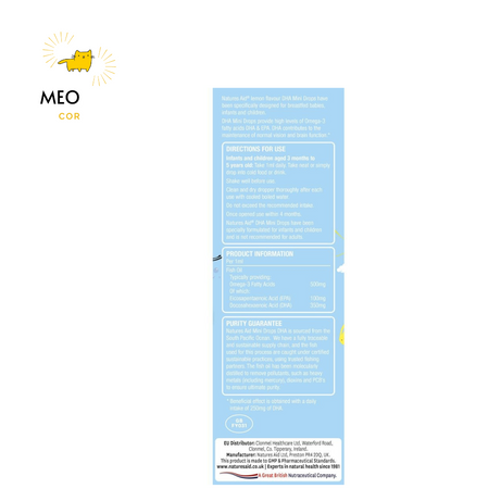 DHA Drop Nature Aid DHA Mini Drops Anh 50ml cho bé