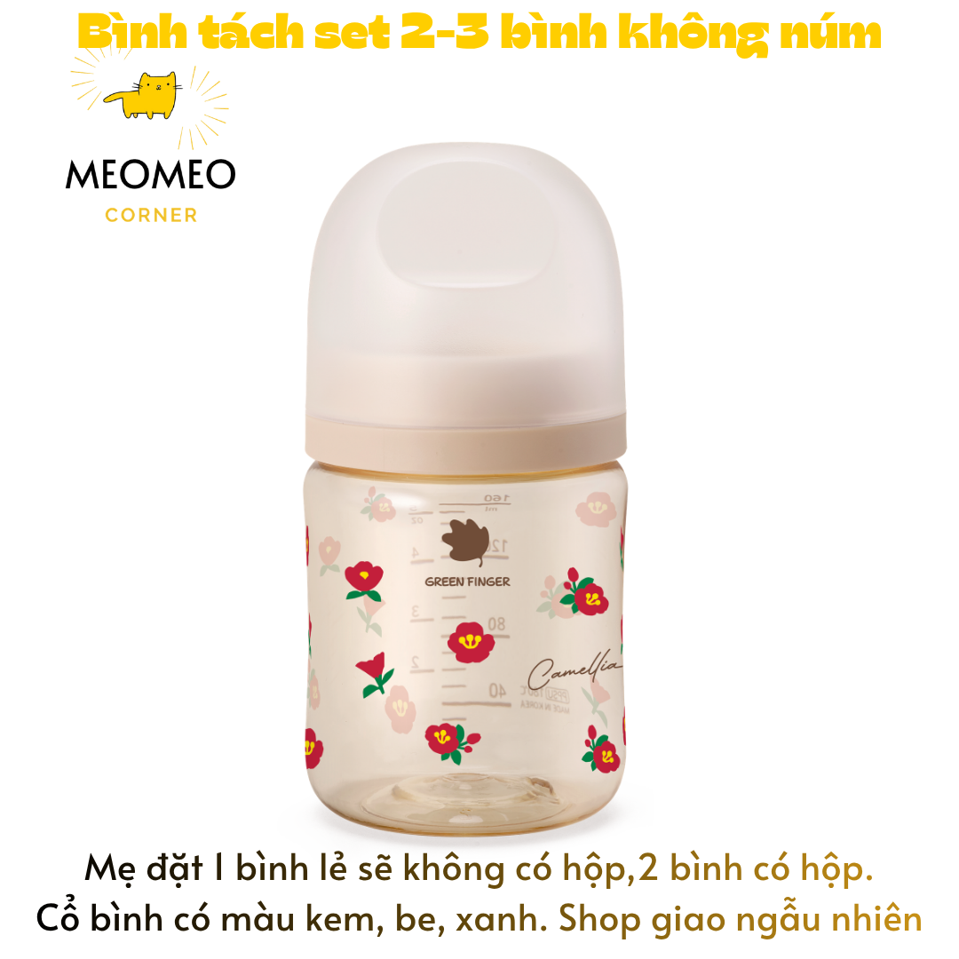 [TÁCH LẺ SET] Bình sữa PPSU Greenfinger Bebegrow Green Finger 160ml / 280ml