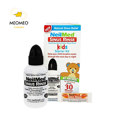 Bộ vệ sinh mũi rửa mũi NeilMed Sinus Rinse Kids Starter Kit cho trẻ em từ 4 -10 tuổi và người lớn