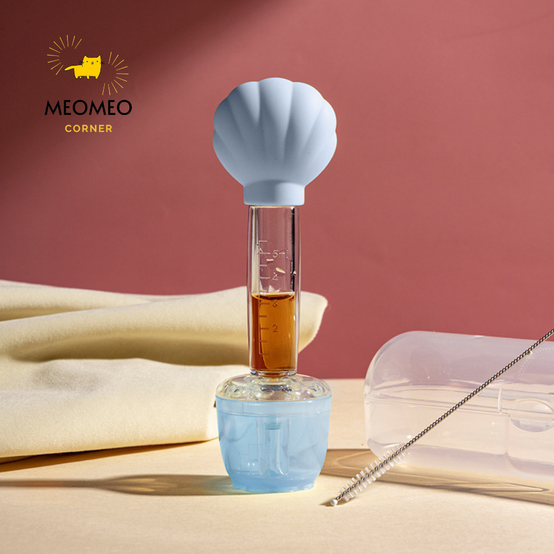Dụng cụ cho bé uống thuốc chống sặc, có đầu silicon mềm