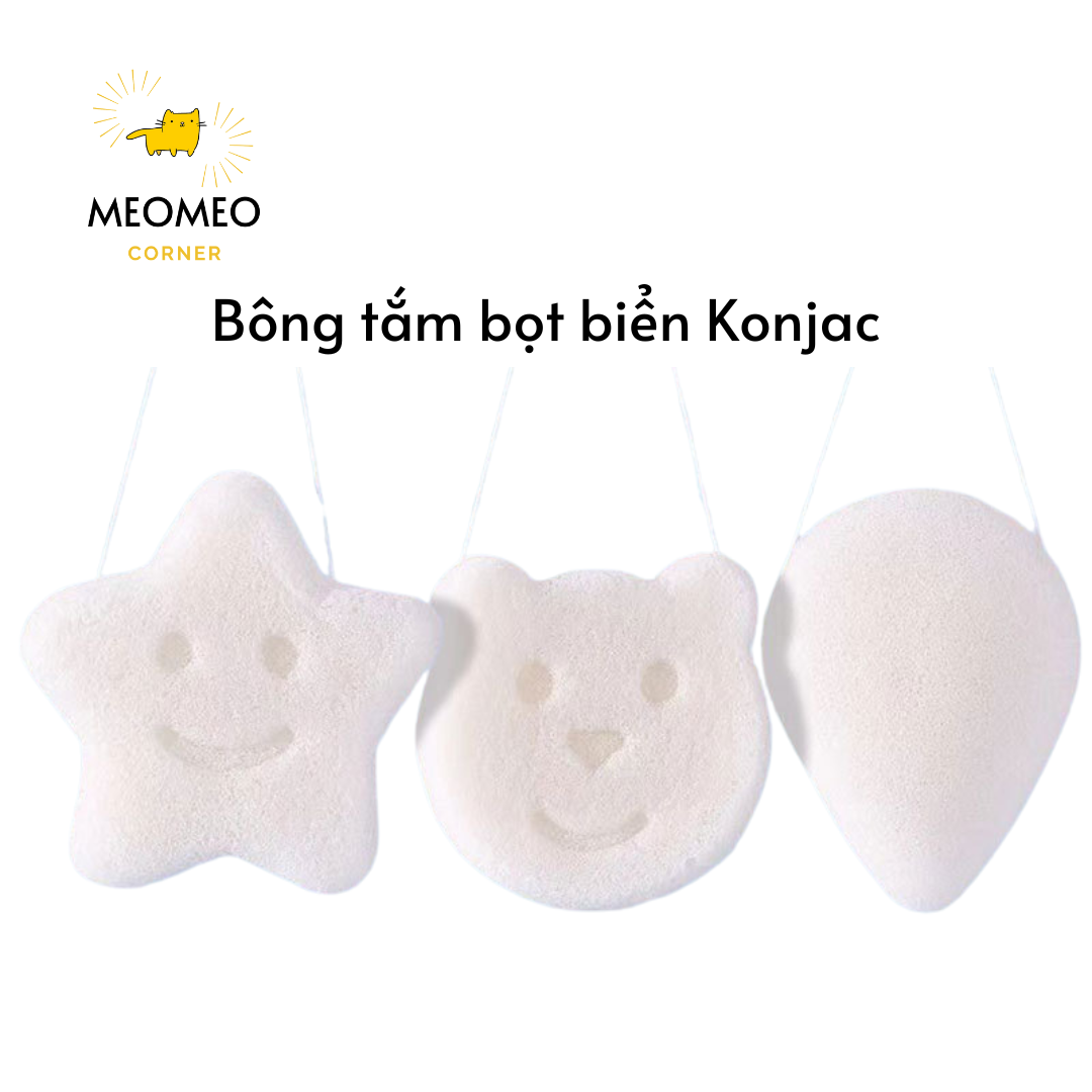 Bông tắm bọt biển Konjac cho bé