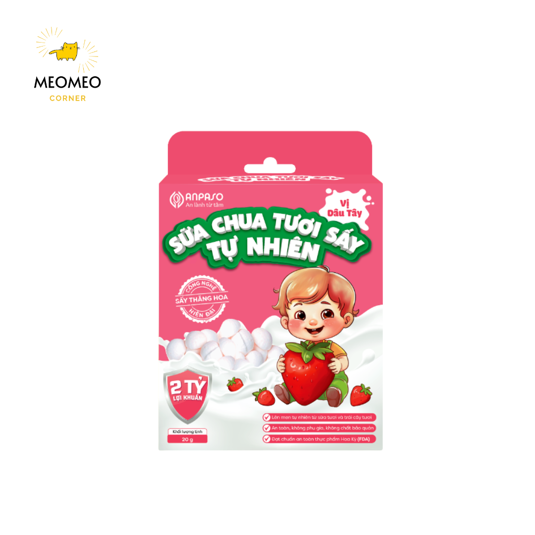 Sữa Chua Tươi Sấy Tự nhiên Anpaso cho bé từ 8 tháng Hộp 20g